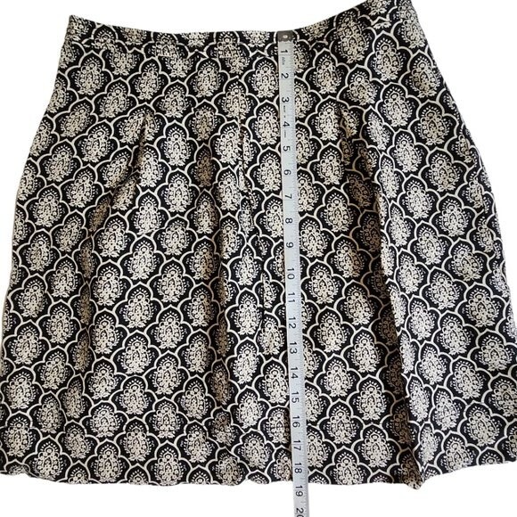 Loft black cream mini skirt sz 2 - Picture 9 of 10